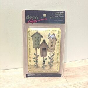 Cottagecore Deco Style Metal Wall Plate Birdhouse Vine Design New AmerTac